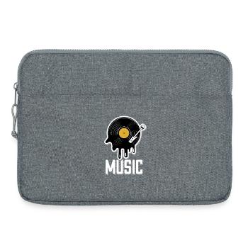 Music Record Retro Outfit for Musicians and Musicians - Laptop bag 15" - heather grey - Front