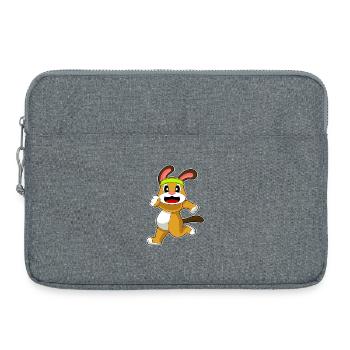 Chien Jogger Jogging Sport - Sacoche pour ordinateur portable 15 pouces - gris chiné - Devant