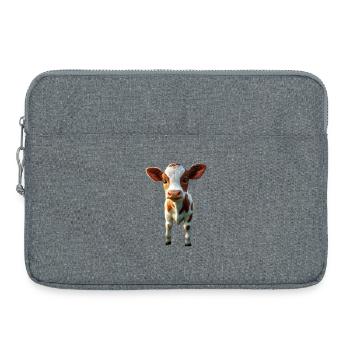 Cow Farmer Beef Milk Vegan Calf Cow Farm Cows - Laptop bag 15" - heather grey - Front