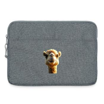 Kamel Dromedar Trampeltier Camel Geschenk Kamele - Laptoptasche 15" - Grau meliert - Vorne