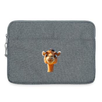 Kamel Dromedar Trampeltier Camel Geschenk Kamele - Laptoptasche 15" - Grau meliert - Vorne