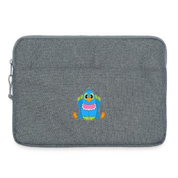 Bavoir pour bébé perroquet - Sacoche pour ordinateur portable 15 pouces - gris chiné - Devant
