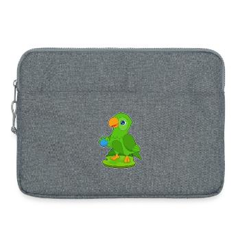 Perroquet mignon - Sacoche pour ordinateur portable 15 pouces - gris chiné - Devant