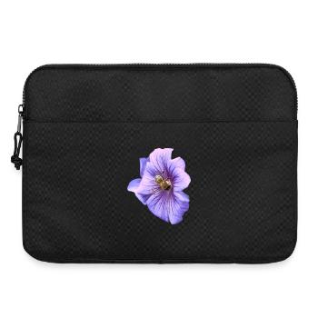 Violette Blüte mit Biene - Laptoptasche 15" - Schwarz - Vorne