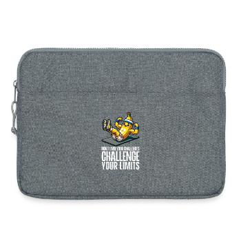Challenge Your Limits Bodybuilder Abs - Laptop bag 15" - heather grey - Front