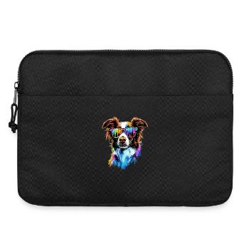 border collie chien amant chiot mignon collies - Sacoche pour ordinateur portable 15 pouces - noir - Devant