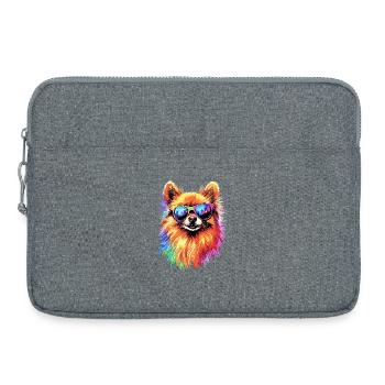 Pomeranian Pomeranian Pom Sweet German Spitz - Laptop bag 15" - heather grey - Front