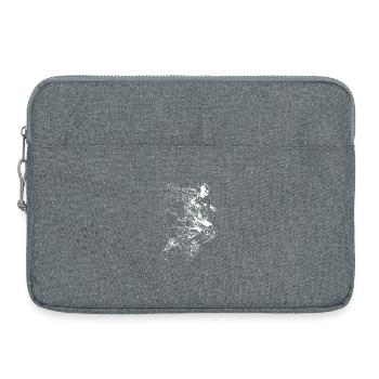 Dessin au trait de joggeur - Sacoche pour ordinateur portable 15 pouces - gris chiné - Devant
