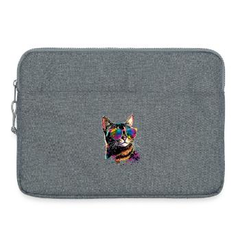 Bengal Cat Leopard Cat Leopardette Bengal Cats - Laptop bag 15" - heather grey - Front