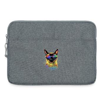 Siamkatze Siam Katze Siamese Cat Siamesen Katzen - Laptoptasche 15" - Grau meliert - Vorne