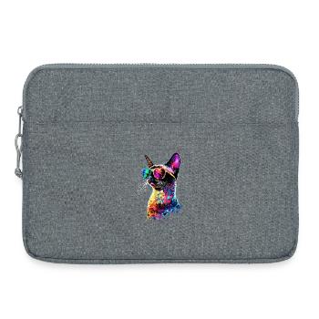 Siamkatze Siam Katze Siamese Cat Siamesen Katzen - Laptoptasche 15" - Grau meliert - Vorne