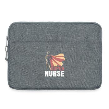 Infirmière – Infirmière super-héroïne - Sacoche pour ordinateur portable 15 pouces - gris chiné - Devant