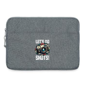 Let’s Do Shots Fotograf Kamera Spruch für - Laptoptasche 15" - Grau meliert - Vorne
