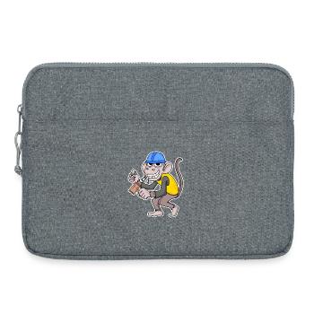 Baustelle Affe lustig Handwerker - Laptoptasche 15" - Grau meliert - Vorne