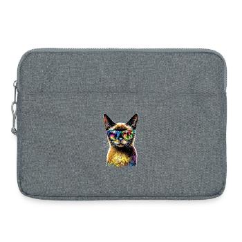 Birma Katze Heilige Birmakatze Süße Birma Katzen - Laptoptasche 15" - Grau meliert - Vorne