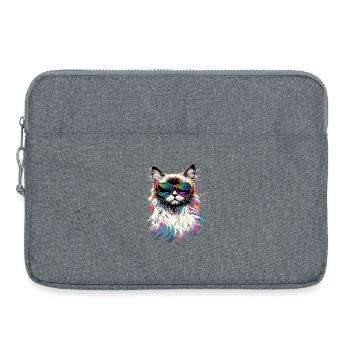Ragdoll Katze Ragdollkatze Cat Süße Ragdoll Katzen - Laptoptasche 15" - Grau meliert - Vorne