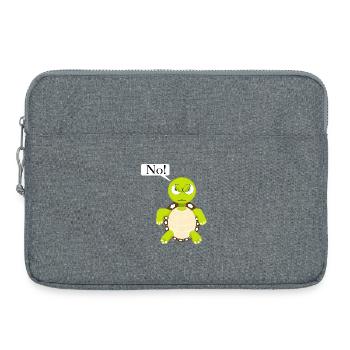 Pas de tortue, pas de bande dessinée amusante, non - Sacoche pour ordinateur portable 15 pouces - gris chiné - Devant