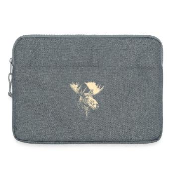 Orignal, Mosses, Bull, Eli, Bois, Cerf, Orignal sauvage - Sacoche pour ordinateur portable 15 pouces - gris chiné - Devant