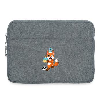 Fuchs Geburtstag Fußball - Laptoptasche 15" - Grau meliert - Vorne
