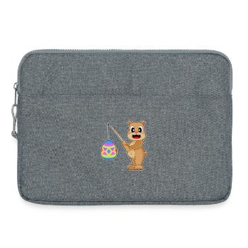 Pêche à l’ours de Pâques - Sacoche pour ordinateur portable 15 pouces - gris chiné - Devant