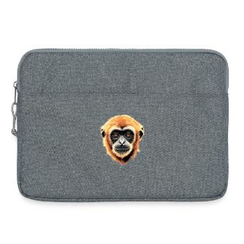 Gibbon Affe Weißhandgibbon Monkey Süße Lar Gibbons - Laptoptasche 15" - Grau meliert - Vorne