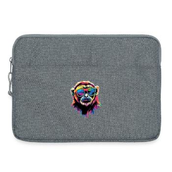 Gibbon Affe Weißhandgibbon Monkey Süße Lar Gibbons - Laptoptasche 15" - Grau meliert - Vorne