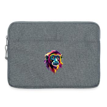 Gibbon Affe Weißhandgibbon Monkey Süße Lar Gibbons - Laptoptasche 15" - Grau meliert - Vorne