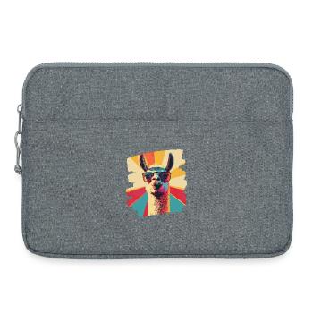 Alpaca Retro - Laptop bag 15" - heather grey - Front