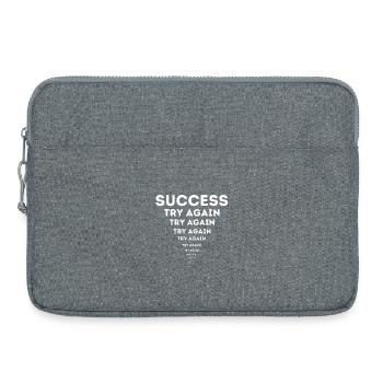 Erfolg & Motivation – Success Try Again - Laptop bag 15" - heather grey - Front