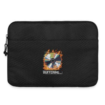 Pufferung... Flamingo Glitched CD Retro Design - Laptoptasche 15" - Schwarz - Vorne