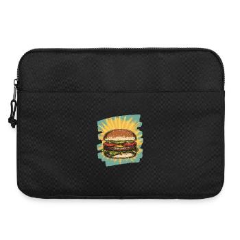 Burger Rétro - Sacoche pour ordinateur portable 15 pouces - noir - Devant