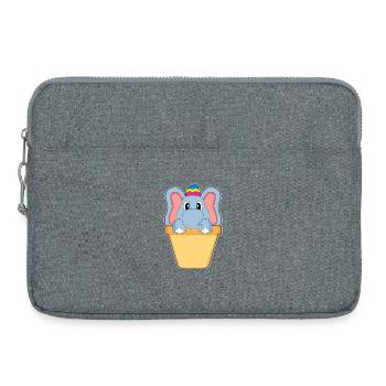 Elephant Waffle Cream - Laptop bag 15" - heather grey - Front