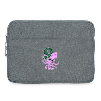 9th Birthday Motif Squid - 9 Years - Laptop bag 15" - heather grey - Front