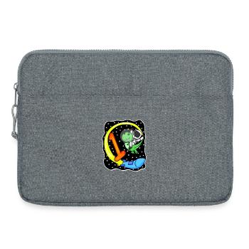 Zahl 1 Nummer Eins - Dinosaurier Motiv - Laptoptasche 15" - Grau meliert - Vorne