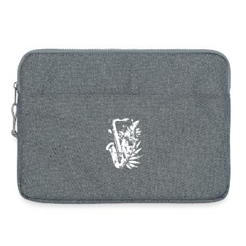 Saxophon Cartoon Stil - Laptoptasche 15" - Grau meliert - Vorne