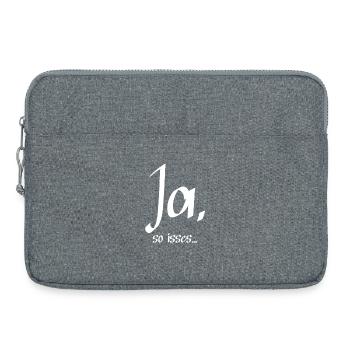 Ja, so isses ... - Laptoptasche 15" - Grau meliert - Vorne