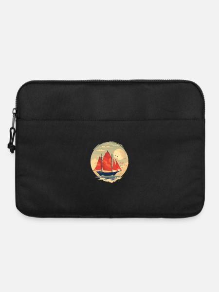 Segelschiff Porträt - Laptoptasche 15" - Schwarz