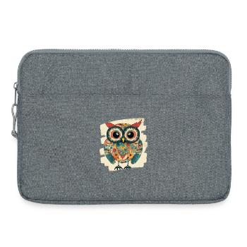 Eule - Laptoptasche 15" - Grau meliert - Vorne