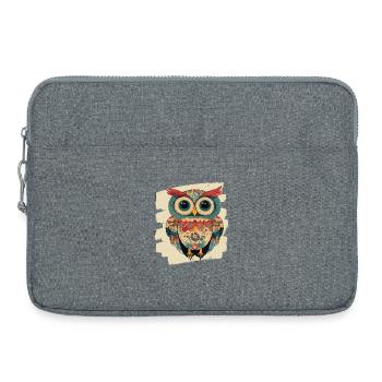 Eule - Laptoptasche 15" - Grau meliert - Vorne