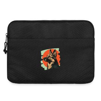 Chien de berger - Sacoche pour ordinateur portable 15 pouces - noir - Devant