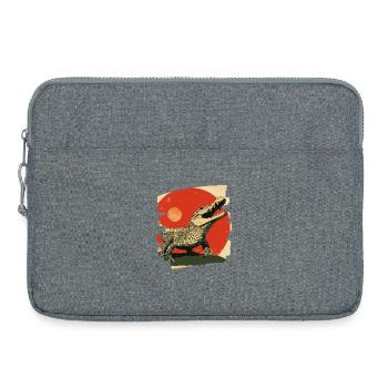 Crocodile Retro - Laptop bag 15" - heather grey - Front