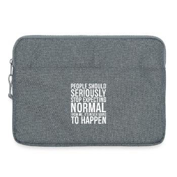people should seriously stop expecting normal - Laptoptasche 15" - Grau meliert - Vorne