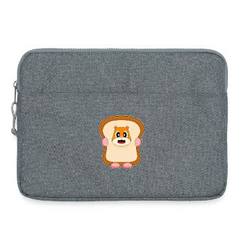 Hamster Brot - Laptoptasche 15" - Grau meliert - Vorne