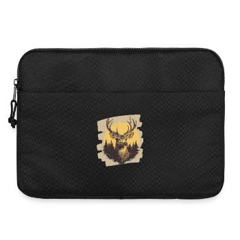 Deer with antlers - Laptop bag 15" - black - Front
