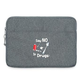 Dites NON à la drogue - Sacoche pour ordinateur portable 15 pouces - gris chiné - Devant