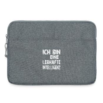 KI Spruch Ich bin eine lebhafte Intelligenz - Laptoptasche 15" - Grau meliert - Vorne