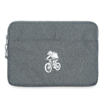 Mountain Biker Girl - Laptop bag 15" - heather grey - Front