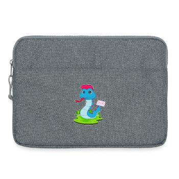 Schlange Brief - Laptoptasche 15" - Grau meliert - Vorne