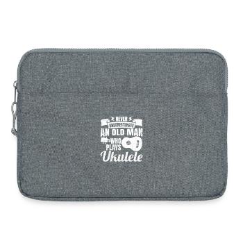Unterschätze nie alte Ukulele Spieler - Laptoptasche 15" - Grau meliert - Vorne