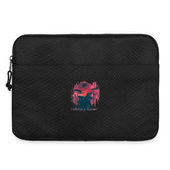 Vintage Schlagzeug Look - Laptoptasche 15" - Schwarz - Vorne